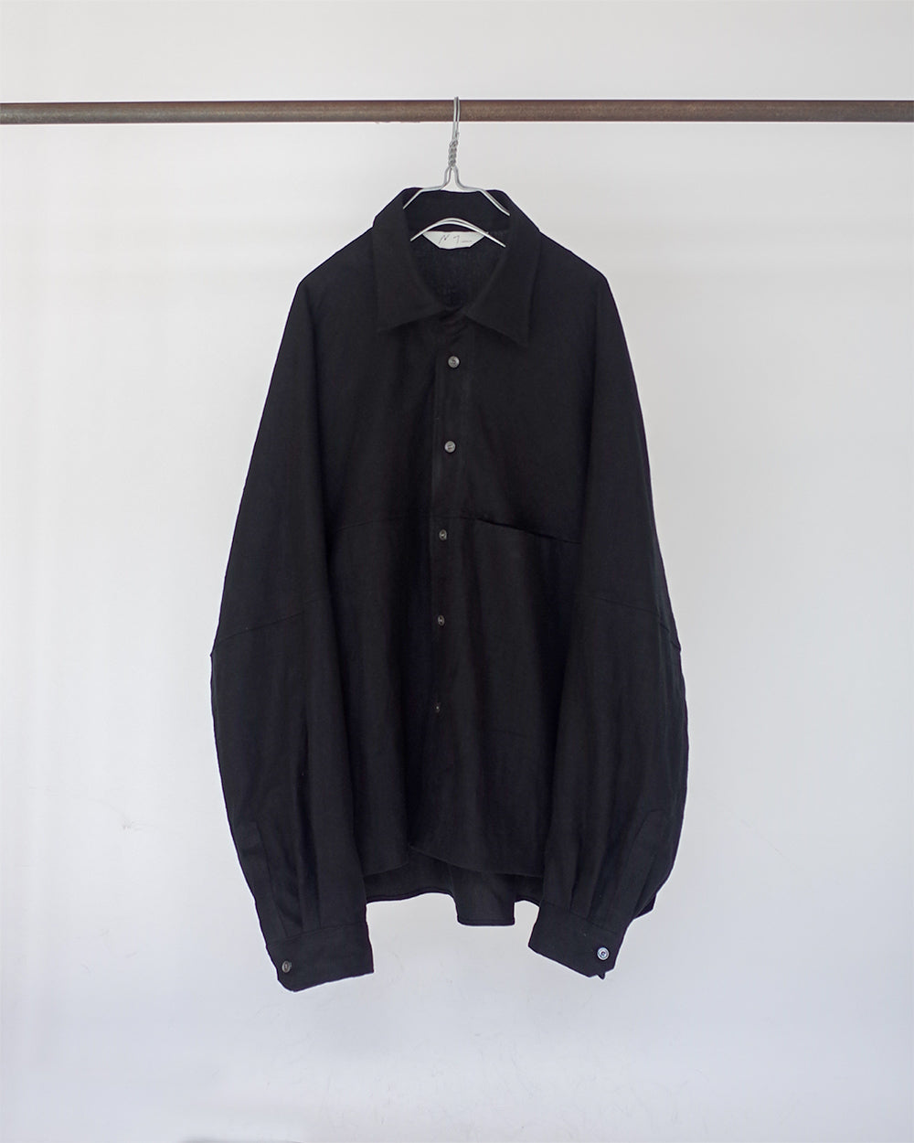 LINENSUEDE KIMONO SHIRT(BLACK)